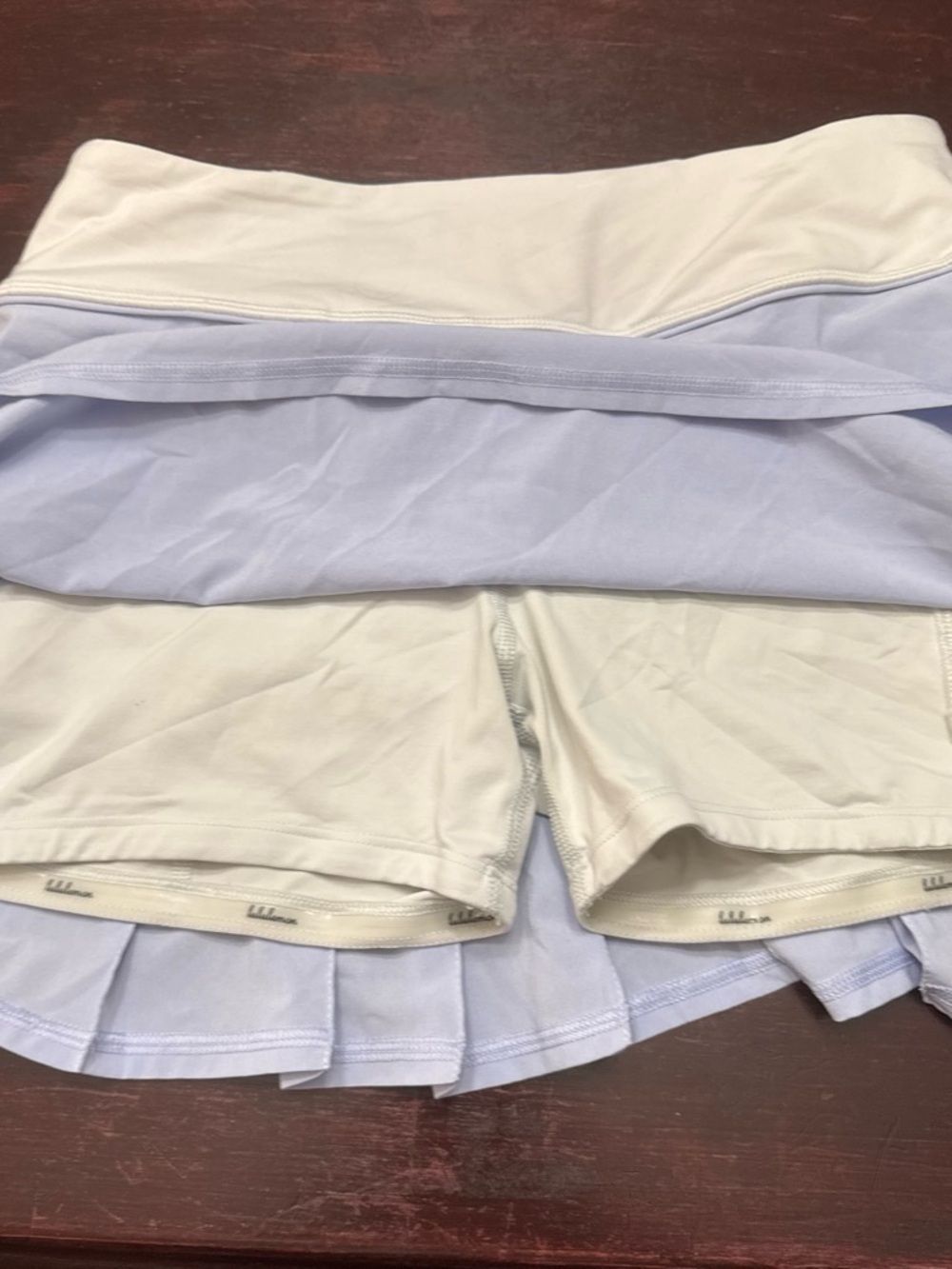 lululemon athletica Light Blue Skort with Cream Waistband - Picture 2 of 5
